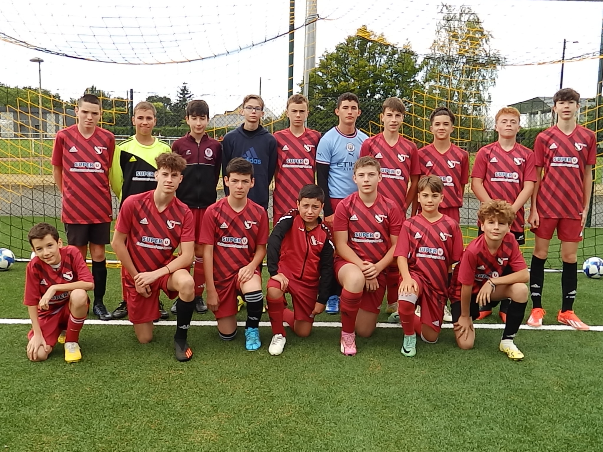 Photo d’équipe des U15 des Aiglons Durtalois