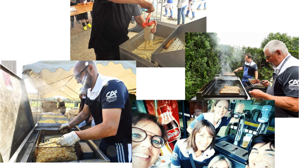 Bénévoles des Aiglons Durtalois lors du tournois